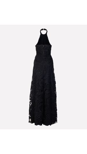 Lacine Contrast Pleat Gown