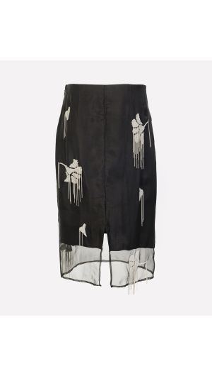 Embroidered Tulip Skirt