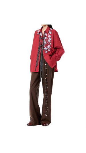 Tie Front Batwing Shirt