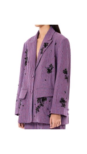 Oversized Checked Jacket