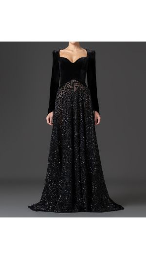 Velvet Bodice Gown