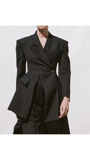 Asymmetric Peplum Jacket