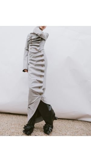 Collar Hemline Skirt