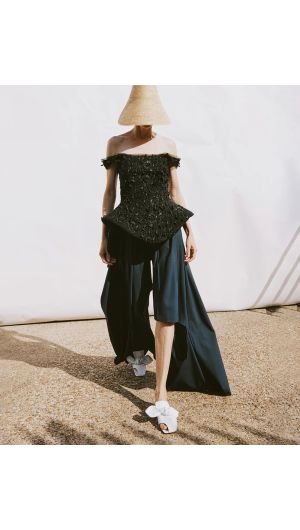 Slit Knee Pants