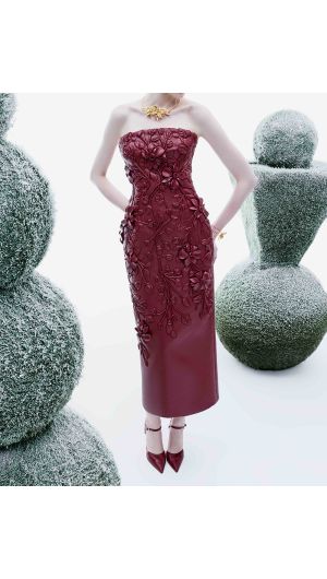 Flower Appliqué Dress