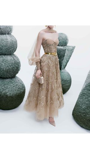 Sheer Sleeve Dress