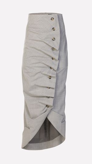 Collar Hemline Skirt
