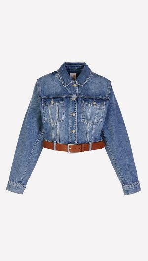 Graciel Cropped Denim Jacket-default