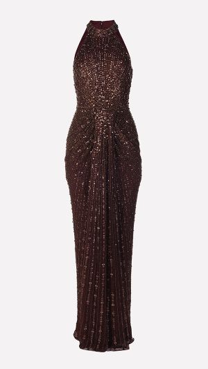 Whisper Choker Neck Gown-default