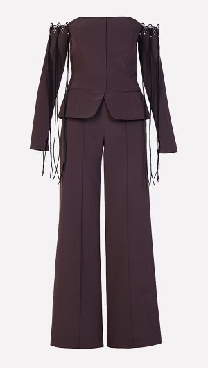 Crystal Tassel Jacket & Pintuck Pants