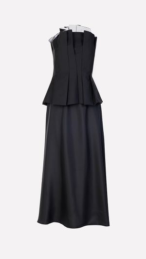 Folded Bustier Cocktail Dress-default