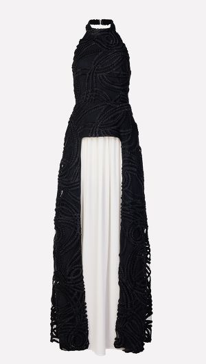 Lacine Contrast Pleat Gown