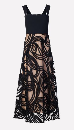 Euphonia Lace Skirt Cocktail Dress-default