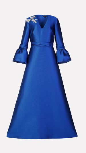 V-Neck Satin Caftan