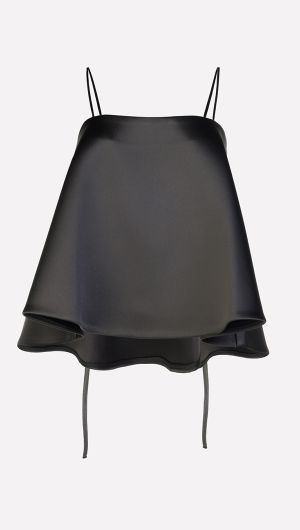 Satin Peplum Top