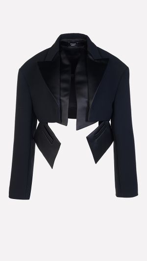 Cropped Tuxedo Jacket