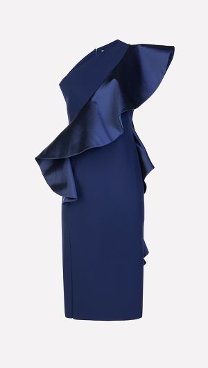 Handel Ruffle Drape Gown
