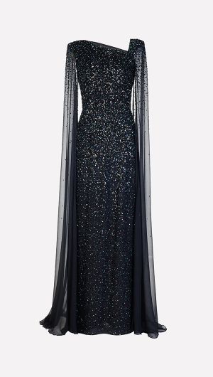 Twilight Cape Sleeve Gown