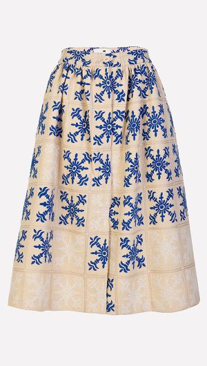 Mona Padded Skirt - Crockery