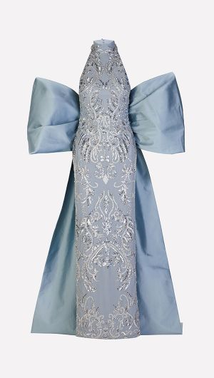 Taffeta Shawl Gown-default