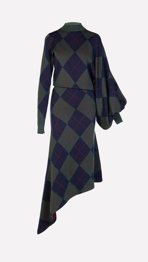 Argyle Knit Dress-default