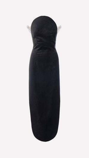 Contrast Ruffle Maxi Dress-default
